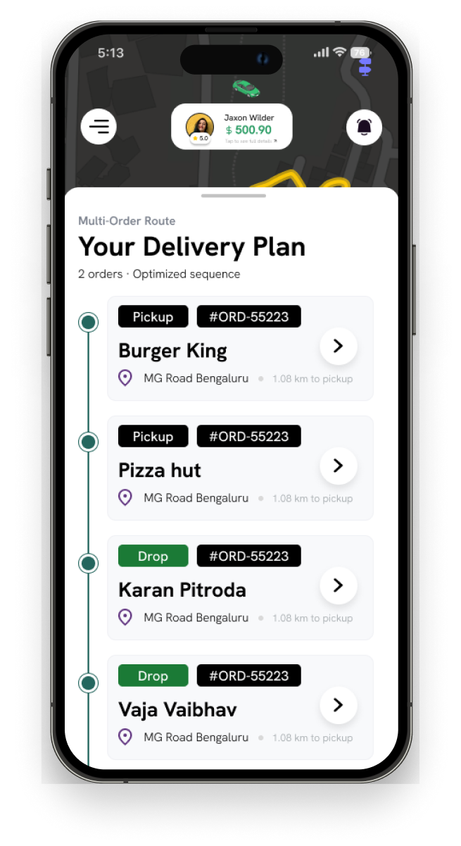 Medical Courier App Mockup