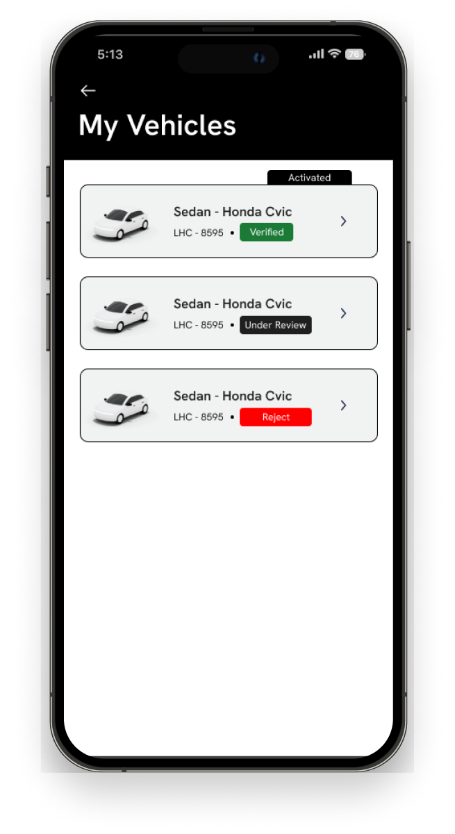 Rider App Mockup