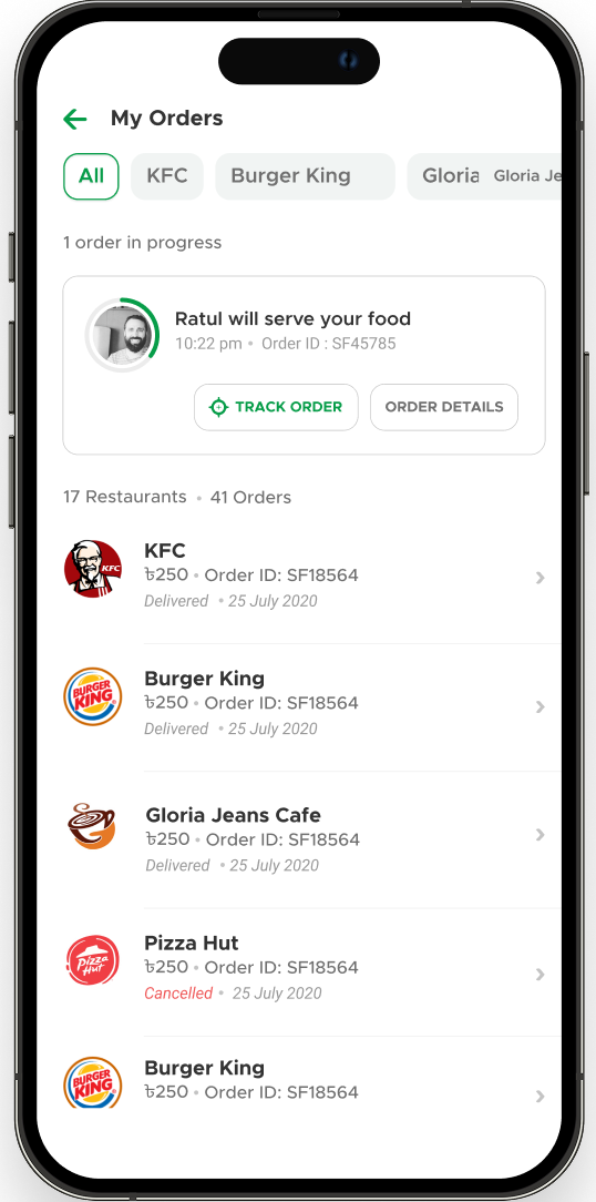 Daily Delivery Customer App Interface
