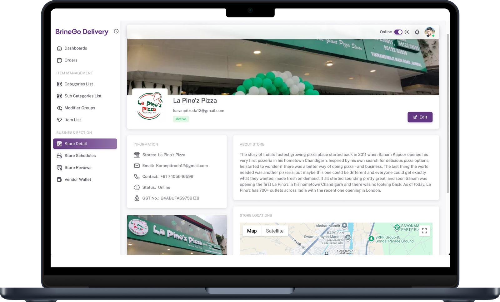 Restaurant Partner Web & KDS Mockup
