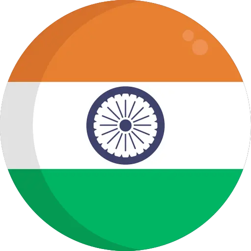 rounded india flag