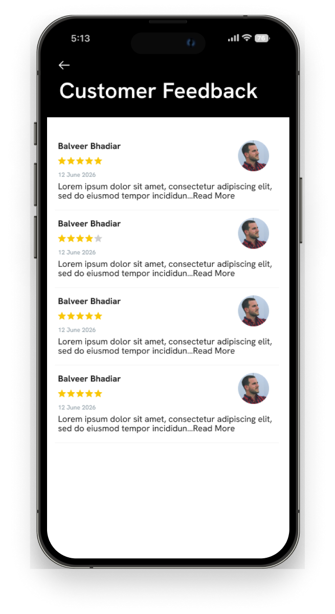 Driver App Mockup