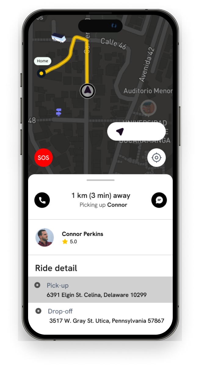 Chauffeur App Mockup