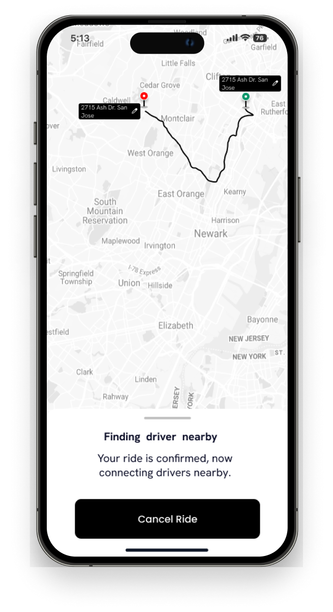 Rider App Mockup