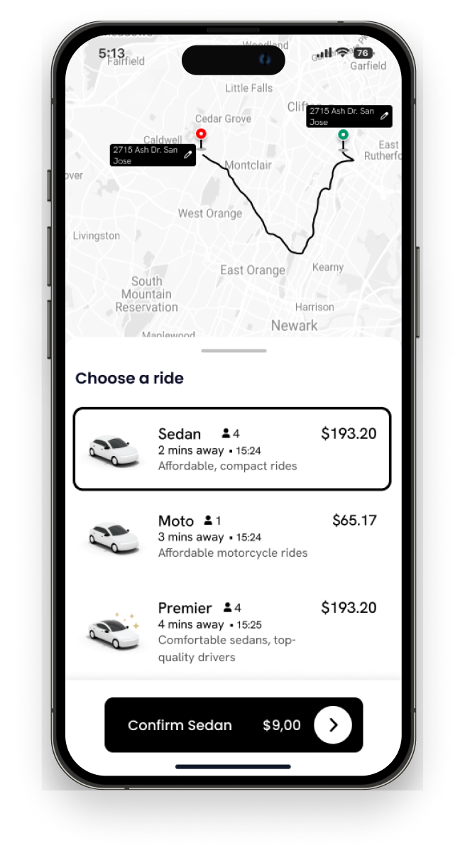 Luxury Limo Booking Interface