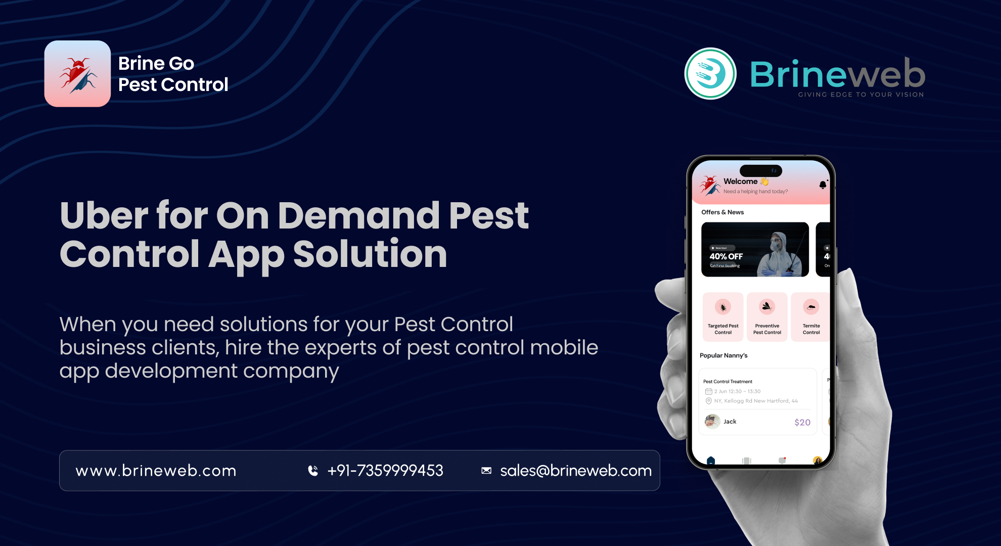 How to Build a Pest Control App Like Uber: Features, Costs, Development Guide blog banner image